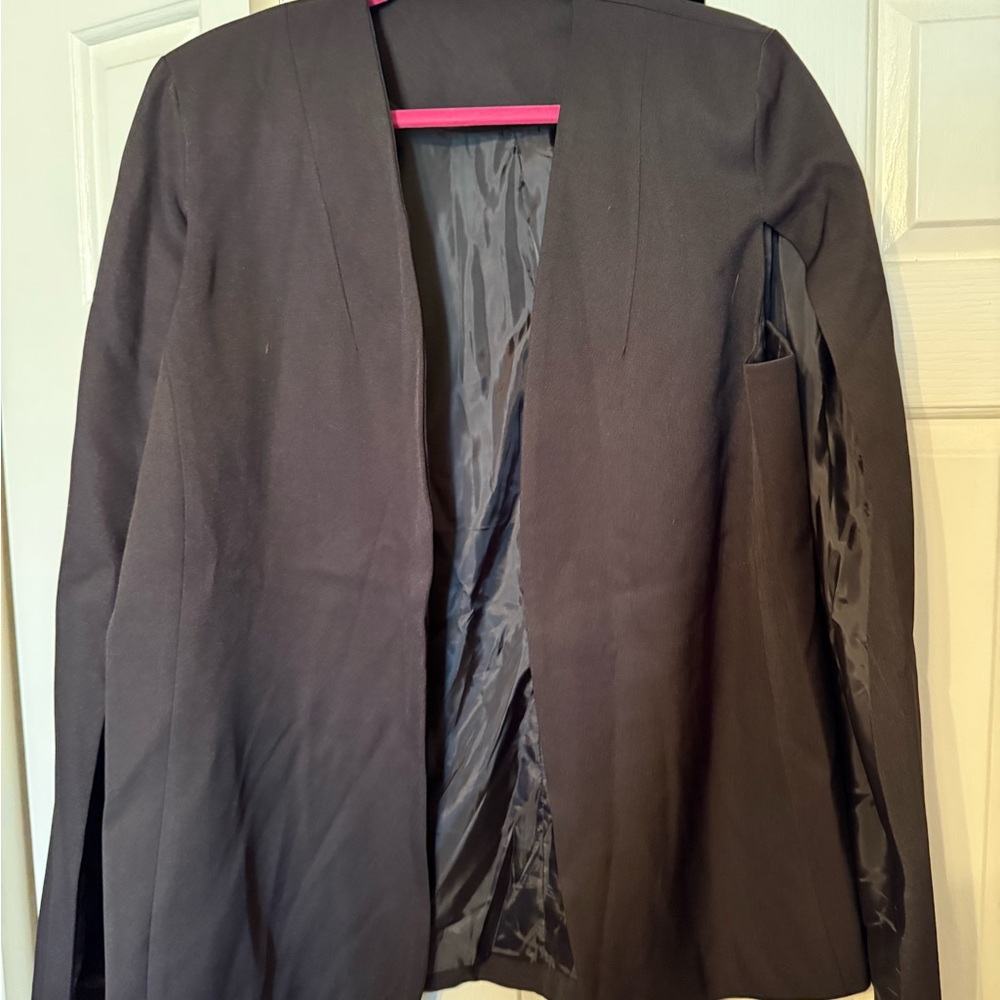 Elegant Black Women's Cape  Blazer